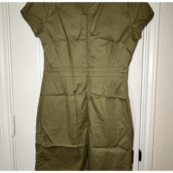 Amelia Career Dress Size 12 Olive Green NWT Casual Office Workwear Career Party - Picture 2 of 5